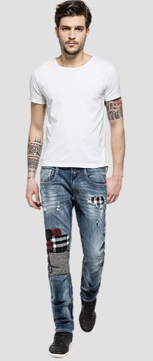 jeans with patches
