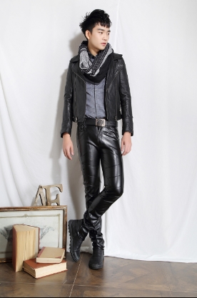 leather trousers men