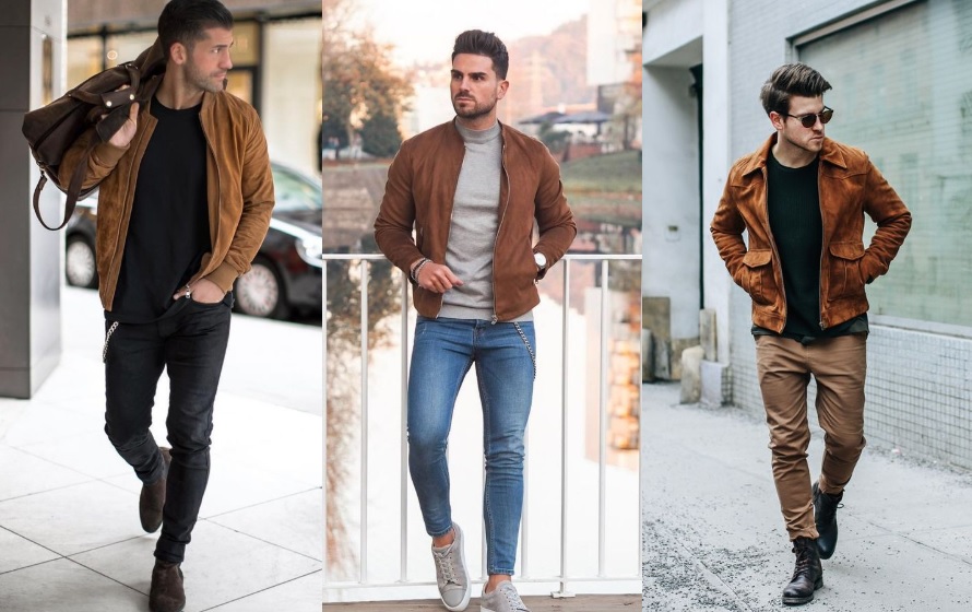 επιλογές σε outfits με καφέ jacket
