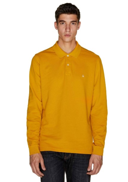 κίτρινο πόλο μπλουζάκι ρούχα Benetton χειμώνα