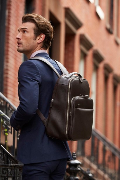καφέ δερμάτινο backpack κοστούμι είδη τσάντας άντρας