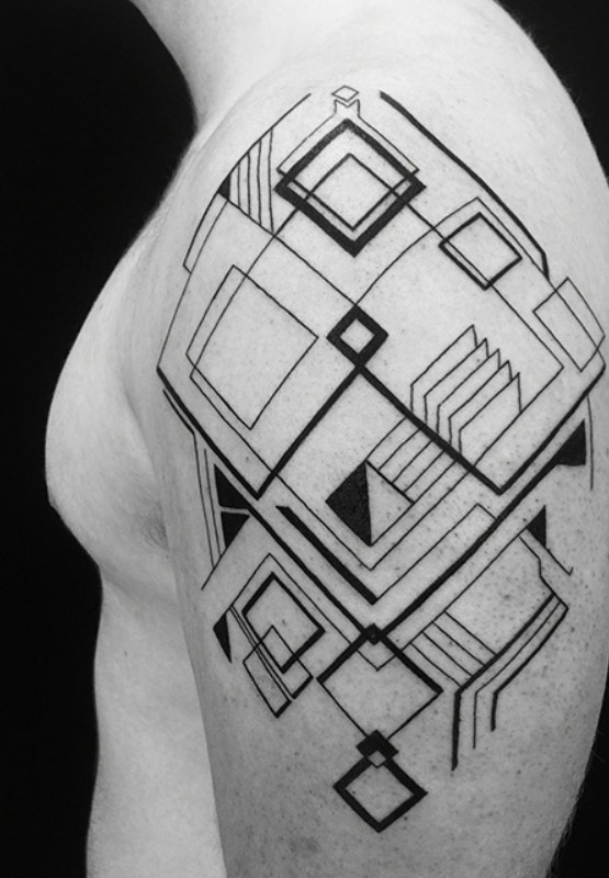 Τατουάζ με γεωμετρικά σχήματα 