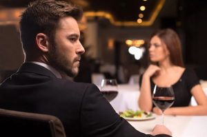 άντρας προφίλ γυναίκα εστιατόριο καλοί σύζυγοι