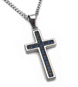 σταυρός σε μαύρο και μπλε