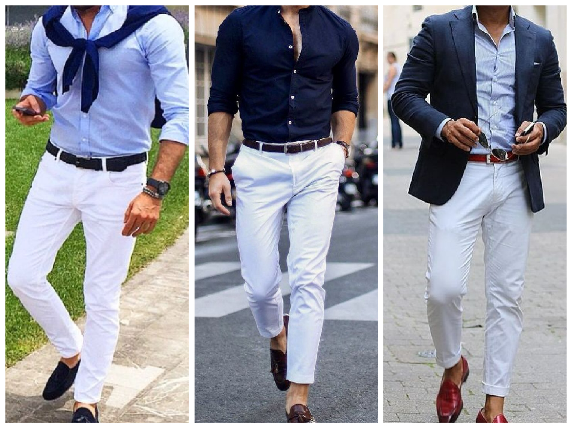 λευκό παντελόνι