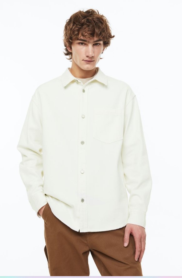 τζιν casual πουκάμισο λευκό